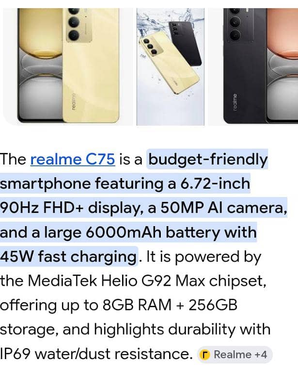 realme c75 0