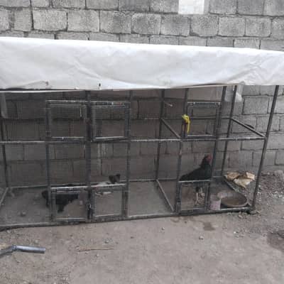 6 portion cage 7ft long 5 ft height 3ft width with tire