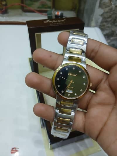 imperial orignal watch with wooden box and garantee
