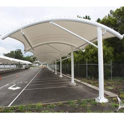 Dome shade, Wall mounted, Car parking, Tensile car roofs, Car porch
