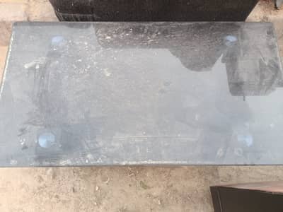 Glass Top Center Table (Coffee Table) – Strong Wooden Base