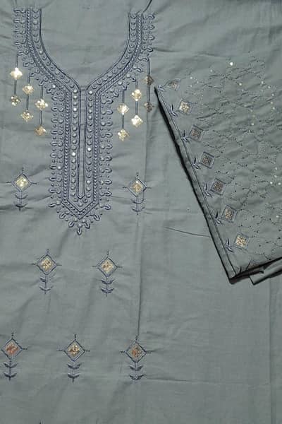 EMBROIDERED COTTON SUIT