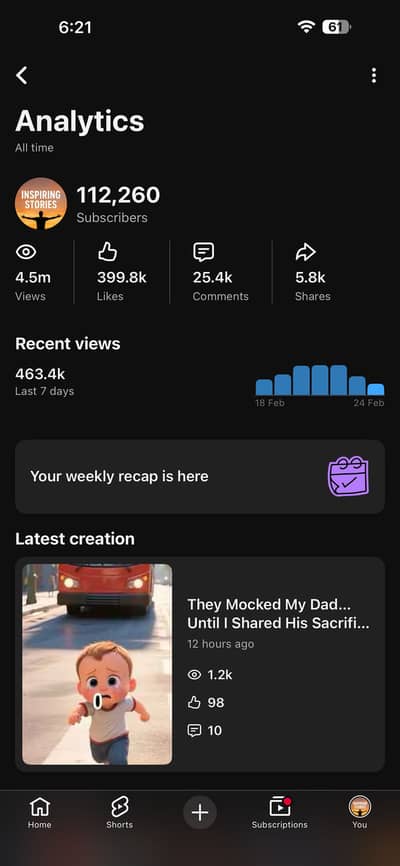 youtube 112k subscriber acount for sale