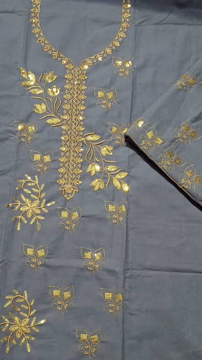 EMBROIDERED COTTON SUIT