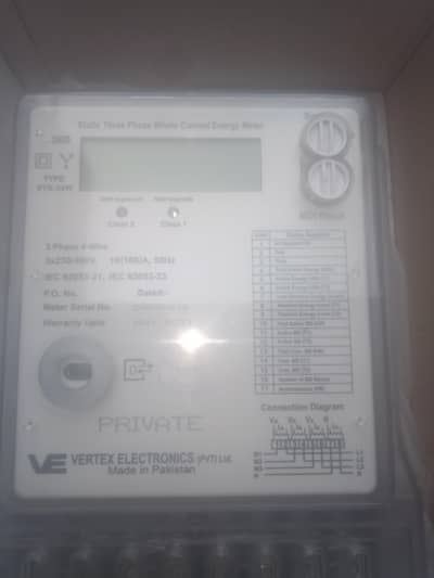 Three phase electric meter