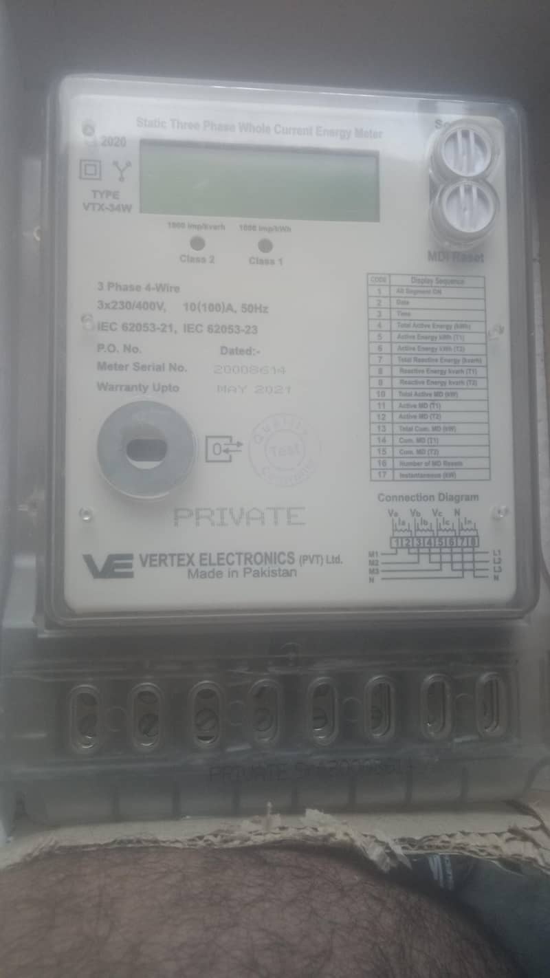 Three phase electric meter 3