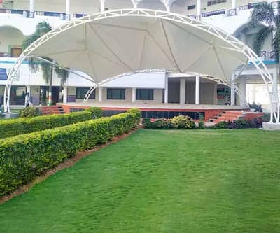 Long dome shade l Cafe roofs l Hyper Canopy shade l Tensile car shade