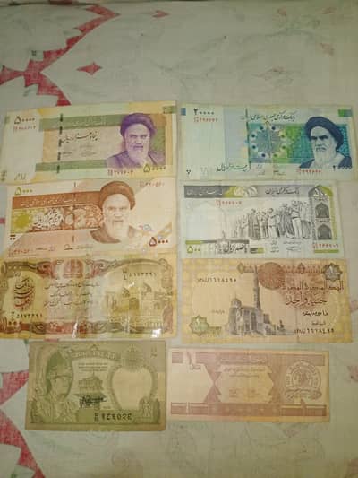different banknotes