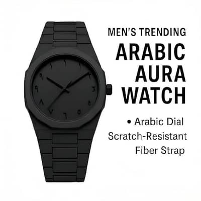 Trending Black Arabic Aura Watch for Man.