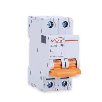 Mora Italy 63A Double Pole Circuit Breaker - Original Wholesale Price