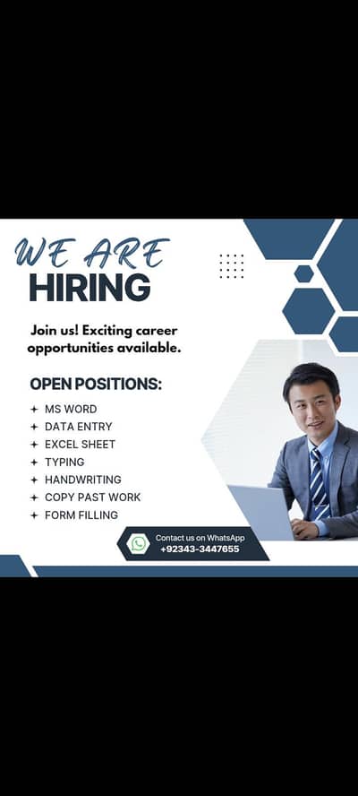 Simple typing Job Ms word,Excel home Base working for males & females