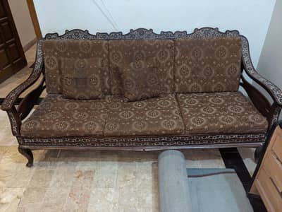 Sofa Set 5 Seater, Sheesham Wood