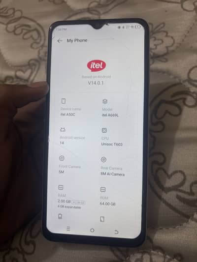 ITEL A50C 4/64 PTA APPROVED