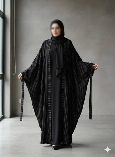 4pcs ​Premium Butterfly Abaya Sets - Dubai Style - Brand New