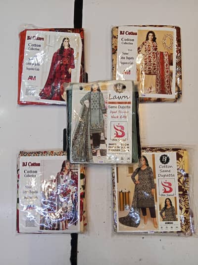 three piece printed  embroidery chicken curry fancy