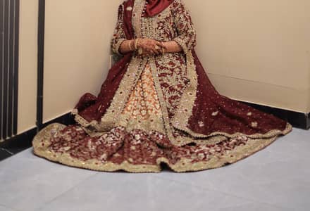 Royal Maroon Bridal Dress | Fully Customized | Kundan Bridals