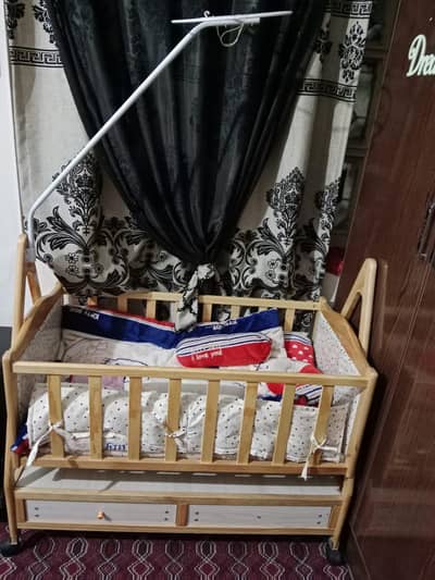 baby cot + jhola for sale