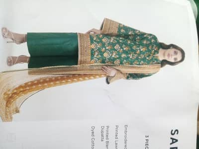 3 pices embroidered lawn suit