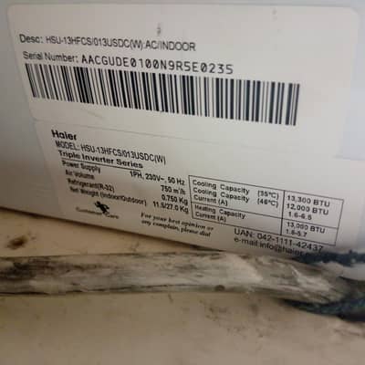 HAIER CONPANY NEW FORM AC WITH OUT DOOOR AND GOOD CAPACITY