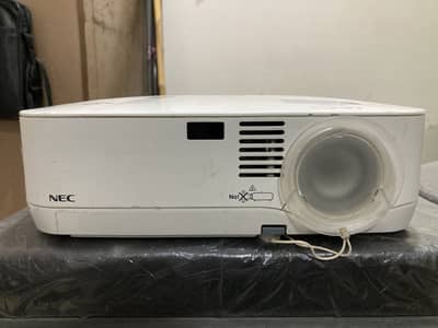 NEC projector with projector screen and long VGA cable