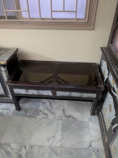 Solid Wood Side Tables & Coffee Table Set - Heavy Quality