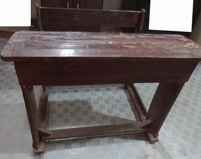 Wooden school Desk, chair and white board