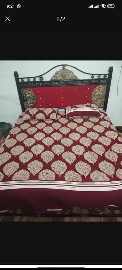 iron double bed