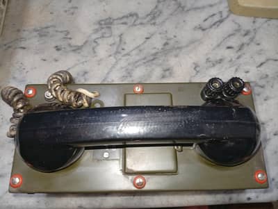 Antique classic vintage old military telephone set