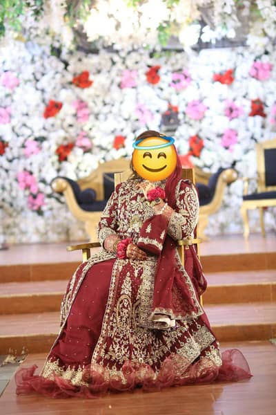 Bridal lehenga shafoon