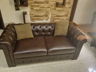 leather 2 seater sofa