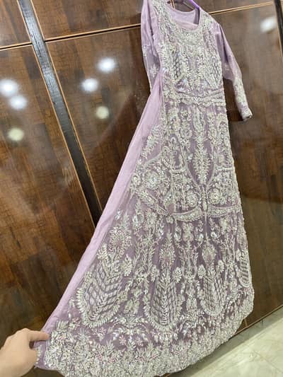 Hand Made Lavender Color Walima Maxi