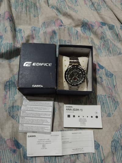 Casio Edifice Chronograph Screw lock Crown sports Watch EF_554SP_1AV,