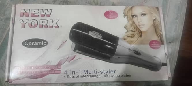 New York Ceramic 4-in-1 Hair Styler (Straightener + Crimper + Waves)