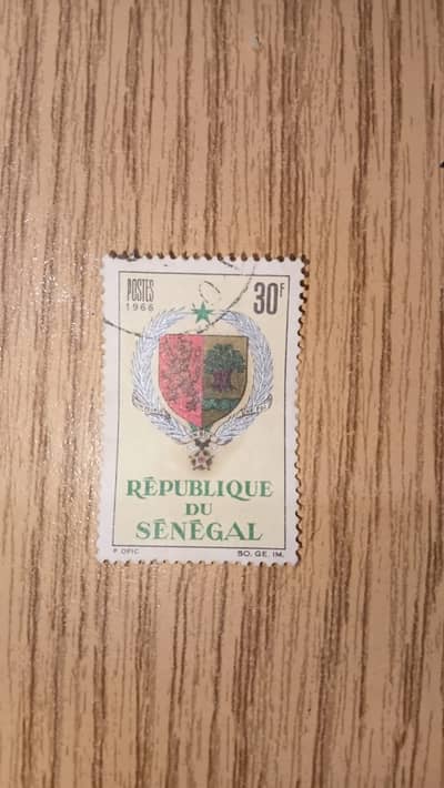 Rare 1966 Republic of Senegal 30F Vintage Postage Stamp
