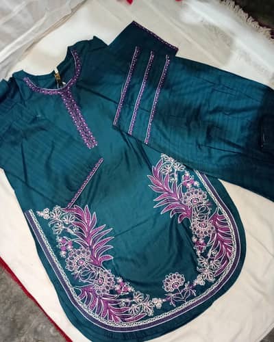 Cotton lawn best embroidered 2 piece suit . . . medium size