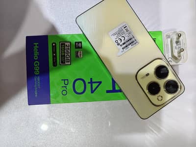 Hot 40 pro 8+8 256gb with box 33wat original chrger