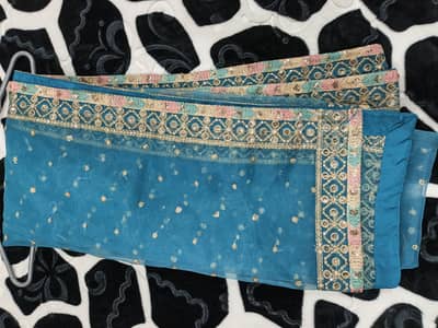 full embroidery dress with  farsrshi shalwar or orginz dupata