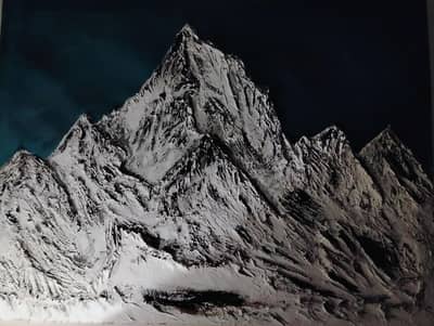 3d textured Painting of Mount Everest for sale size 18" x 12"