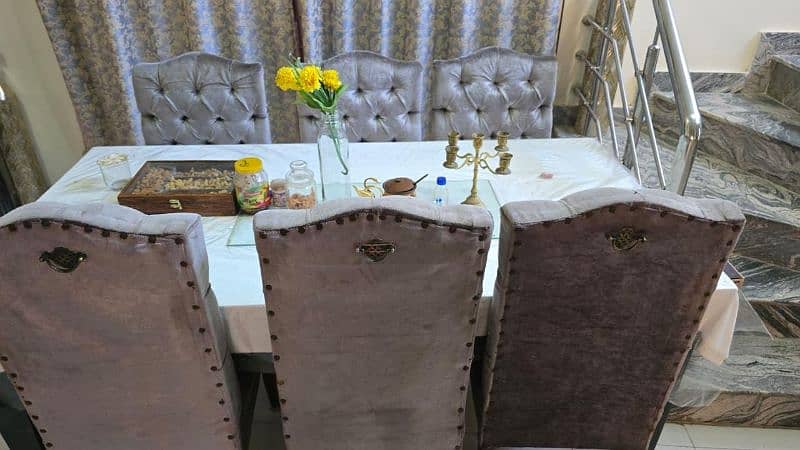 Sofa Set (with table) + Dining Table set 4