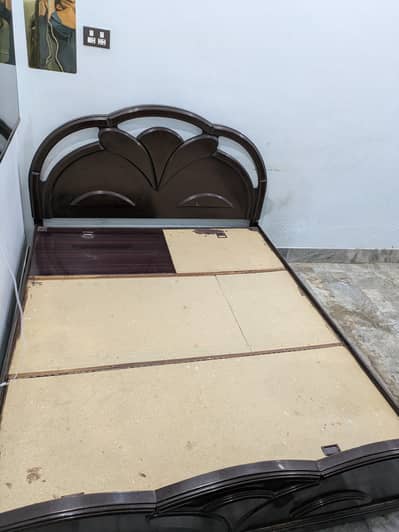 pure tally wooden full size polish bed