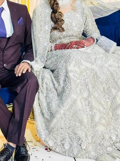 Designer Walima Dress – Full Heavy Work – Used Once