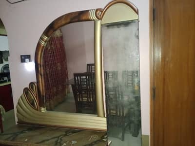 Solid Wood Dressing Table with Mirror – Strong & Heavy Quality