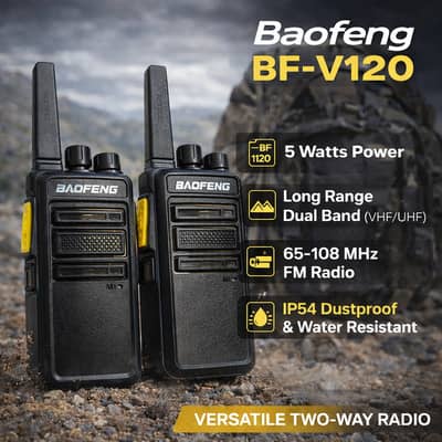Baofeng BF-V120 UHF Walkie Talkie 16 Channel Rechargeable Two-Way Rad