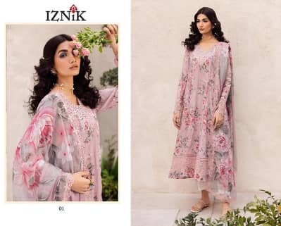 03 Piece Lawn Collection With Chiffon Dupatta - Ideal For Mid Seasons
