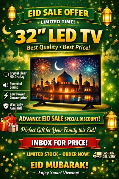 brand new android 4k uhd led tv with eid gift