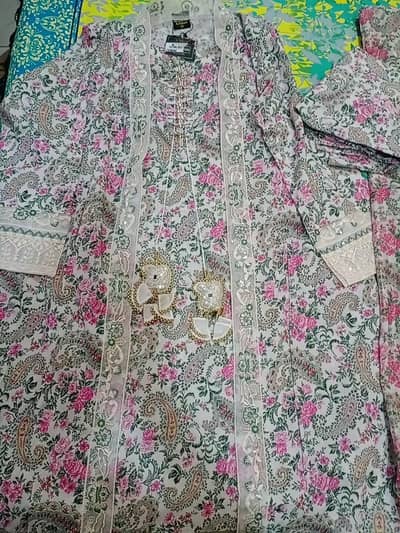 Branded 3pc stitched lawn suit