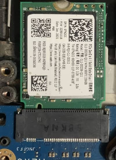 256 gb M2 NVMW & RAM