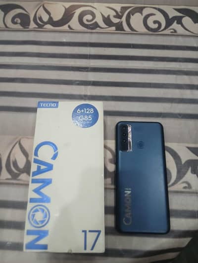 TECNO CAMMON 17/6GB/128GB/WITH BOX/03421063727 whatsaap
