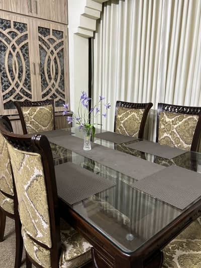 Chinioti shesham dining table 6 seater