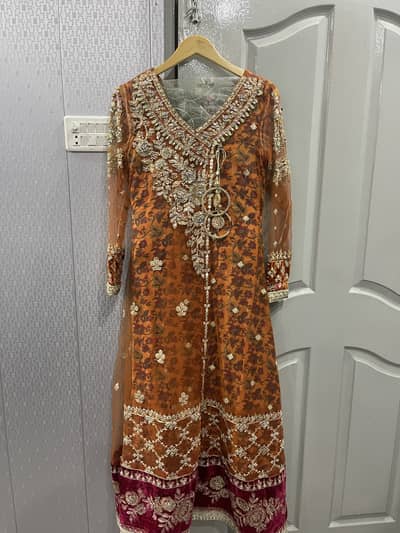 Maria. B frock A line with jewelry neck work. Used only 1 time